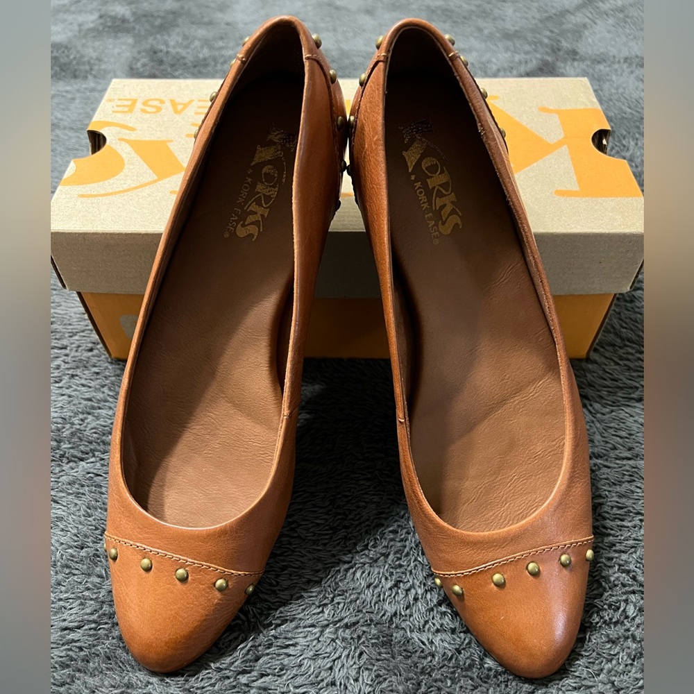 Korks By KorkEase Anabel Studded Leather Flats Gem